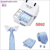 High Quality Silk Ties for Men 145cm Long Fashion Red - plusminusco.com