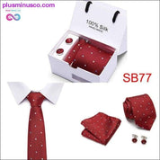 High Quality Silk Ties for Men 145cm Long Fashion Red - plusminusco.com