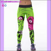 High Waist 3D Green Weed Leaf Casual Leggings - plusminusco.com