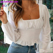 High Waist Twist Chic Crop Top Bluse wit Plus Sizes - plusminusco.com