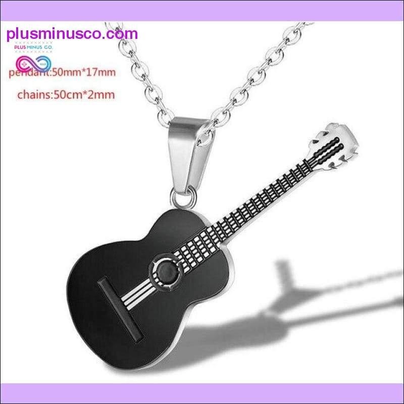 ヒップホップ チタン鋼チェーン ネックレス クラシック音楽ギター - plusminusco.com