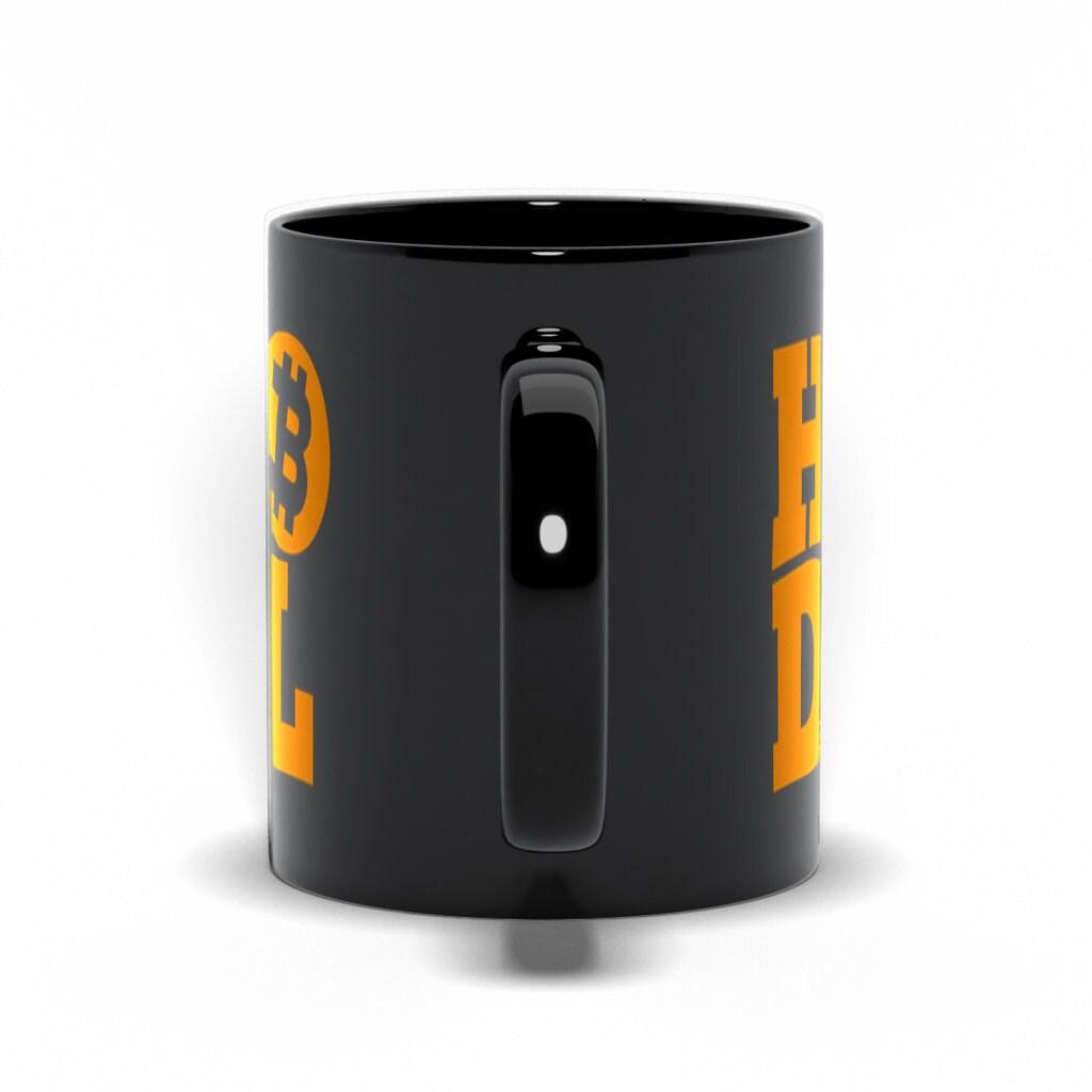 Hodl | Bitcoin Black Mugs, Bitcoin Mug, Crypto HODLER Mug, Gift for Crypto Trader, Gift for Crypto Investor - plusminusco.com
