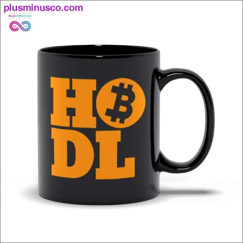 HODL | Bitcoin Black Mugs, Bitcoin Mug, Crypto HODLER Mug, Gjöf fyrir Crypto Trader, Gjöf fyrir Crypto Investor - plusminusco.com