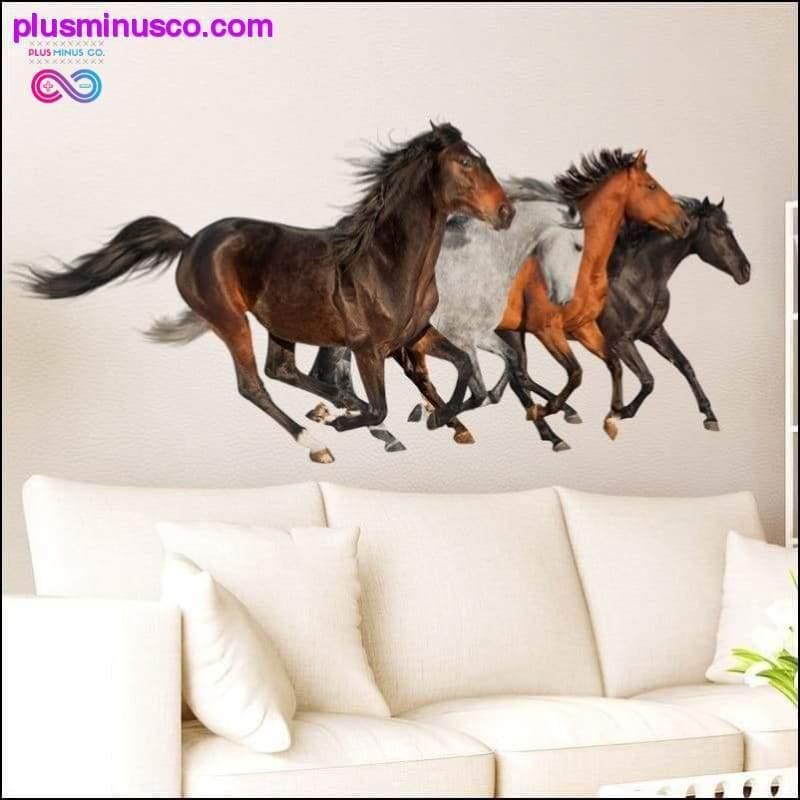 Konie Naklejka ścienna winylowa DIY Naklejka dekoracyjna do domu ze zwierzętami na - plusminusco.com