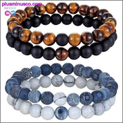 Hot 2pcs/set 7 Style Couples Distance Bracelet Natural Stone - plusminusco.com