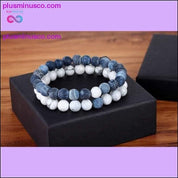 Hot 2pcs/set 7 Style Couples Distance Bracelet Natural Stone - plusminusco.com