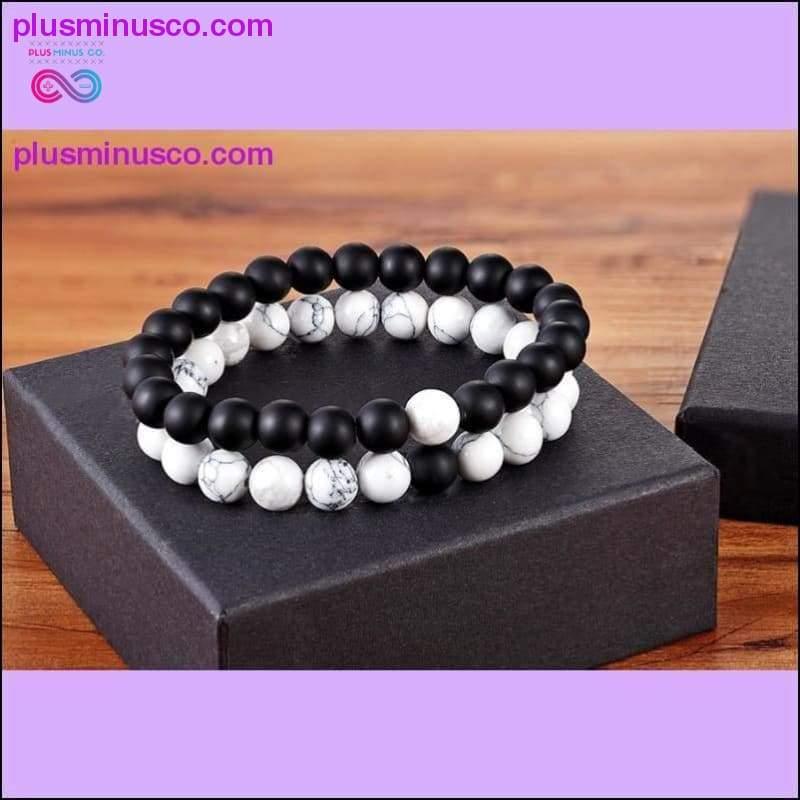 Hot 2pcs/set 7 Style Couples Distance Bracelet Natural Stone - plusminusco.com