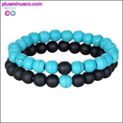 Hot 2pcs/set 7 Style Couples Distance Bracelet Natural Stone - plusminusco.com
