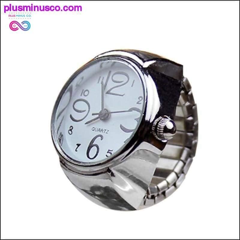 Hot Style Creative Steel Cool Elastic Analog Ring With - plusminusco.com