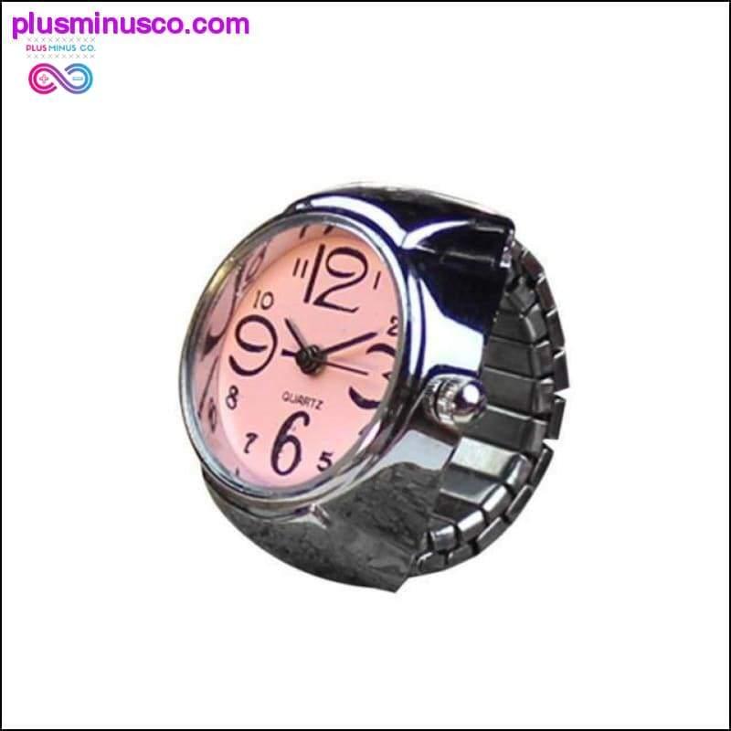 Hot Style Creative Steel Cool Elastic Analog Ring With - plusminusco.com