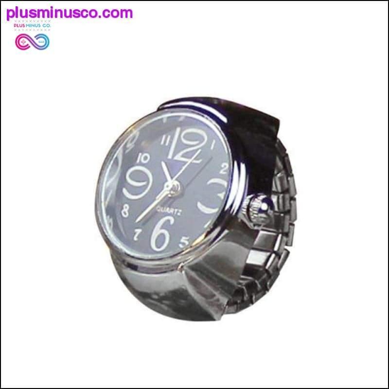 Hot Style Creative Steel Cool Elastic Analog Ring With - plusminusco.com
