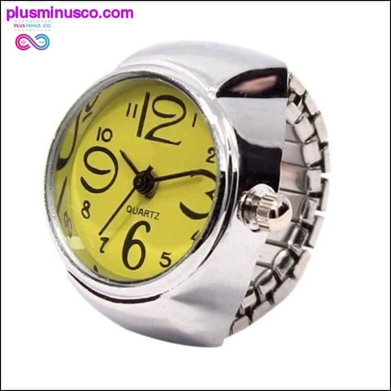 Hot Style Creative Steel Cool Elastic Analog Ring With - plusminusco.com