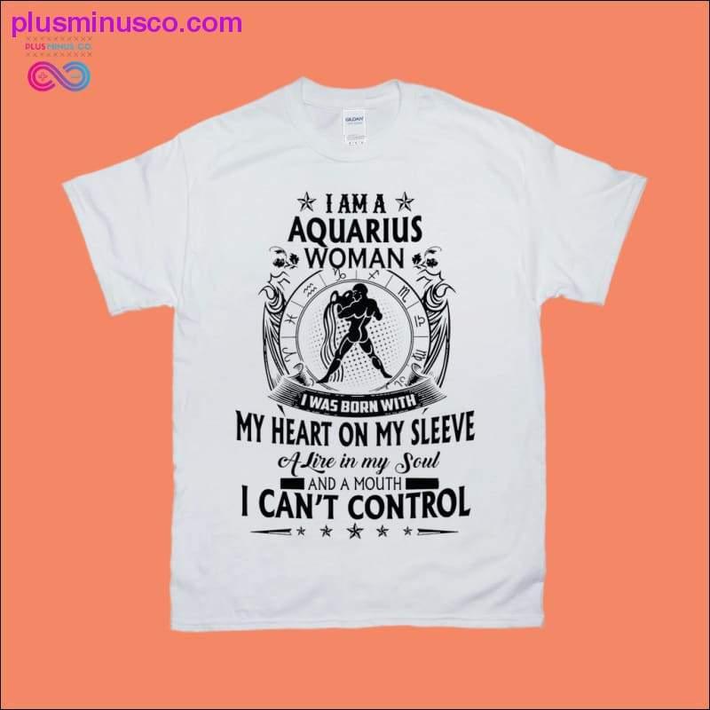 Camisetas Eu sou uma mulher de aquário - plusminusco.com