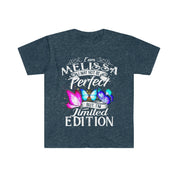Aš esu Melisa Aš galiu nebūti tobula, bet esu riboto leidimo marškinėliai || Ribotas leidimas, aš esu ribotas leidimas – plusminusco.com