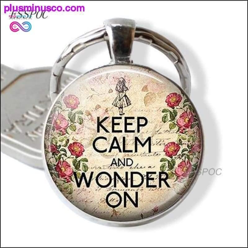 I Am Not Crazy Funny Quote Glass Cabochon Keychain Keyring - plusminusco.com