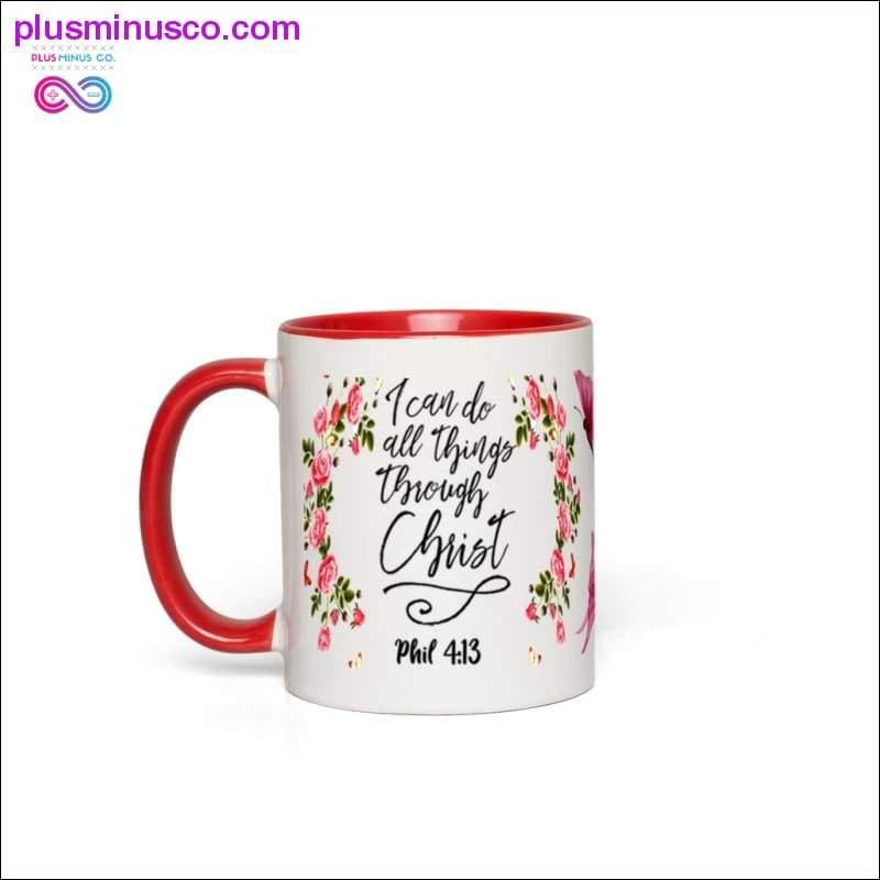 I can do all things through Christ Accent Mugs - plusminusco.com