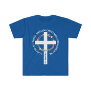 I can do all things through Christ who strengthens me, Philippians 4:13, Bible verse, Unisex Soft style T-Shirt - plusminusco.com