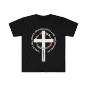 I can do all things through Christ who strengthens me, Philippians 4:13, Bible verse, Unisex Soft style T-Shirt Cotton, Crew neck, DTG, Men's Clothing, Regular fit, T-shirts, Women's Clothing - plusminusco.com