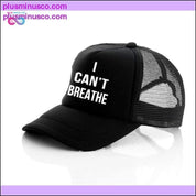 لا أستطيع التنفس قبعة الصيف القبعات الرياضية القابلة للتعديل البيسبول - plusminusco.com