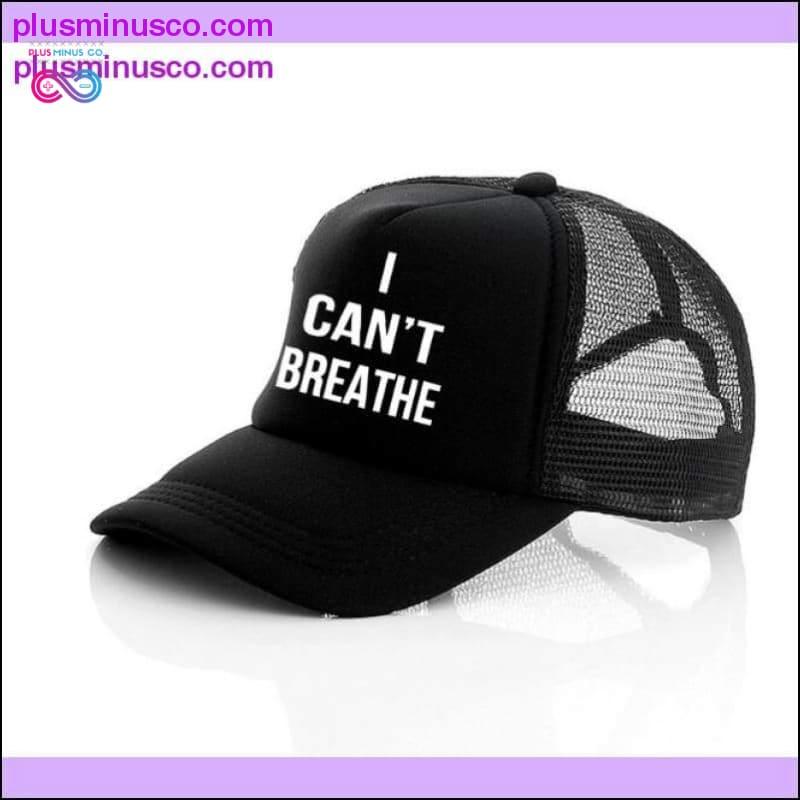 لا أستطيع التنفس قبعة الصيف القبعات الرياضية القابلة للتعديل البيسبول - plusminusco.com