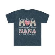 Man ir divi tituli Mamma un Nana, un es viņus abus saviļņoju T-krekli, Nana krekls, jauns vecmāmiņas krekls, vecmāmiņas un mammas tīte, vecmāmiņas dāvana - plusminusco.com