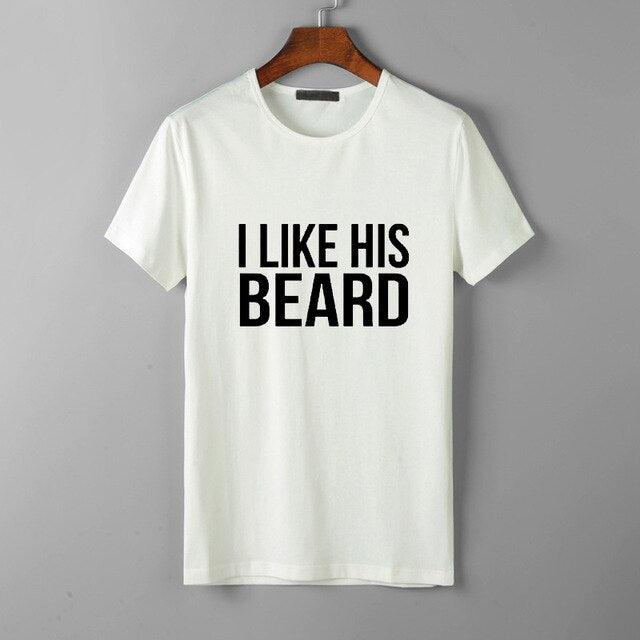 Mi piace la sua barba, mi piace il suo sedere Tumblr T-shirt La sua barba e il suo sedere - plusminusco.com