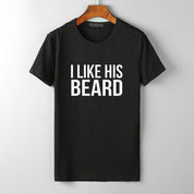 Man patīk viņa bārda Man patīk viņas dibens Tumblr T-krekls His Beard & Her Butt T-krekli - plusminusco.com