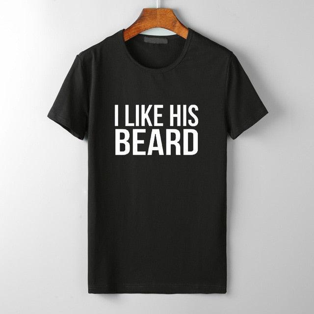 Eu gosto da barba dele Eu gosto da bunda dela Camiseta do Tumblr Camisetas da barba dele e da bunda dela - plusminusco.com