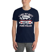 나는 엉덩이를 문지르고 돼지 고기를 뽑은 것을 좋아합니다. 재미있는 BBQ, 4월 XNUMX일 티셔츠 - plusminusco.com