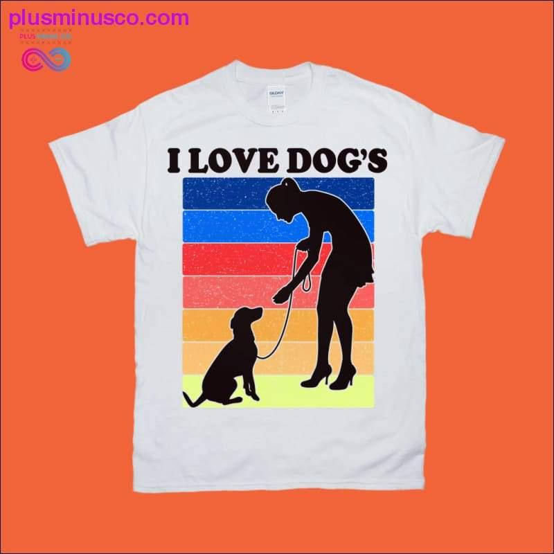 Man patīk Dog's | Sieviete suņu dresētāja | Vintage Stripes T-krekli - plusminusco.com