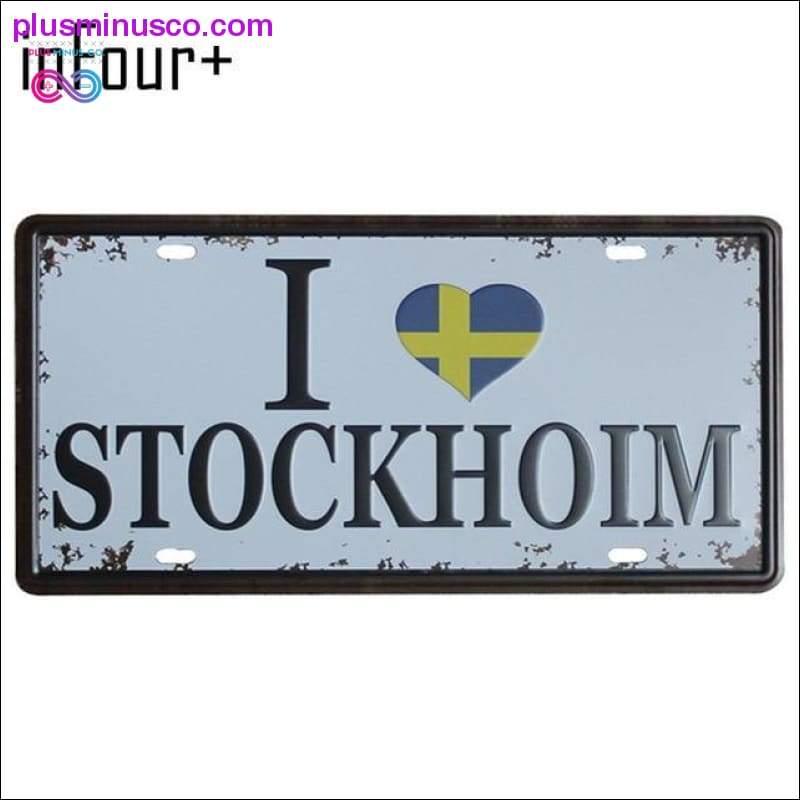 I Love FINLAND Plate Metal Plate Car Number Tin Sign Bar Pub - plusminusco.com
