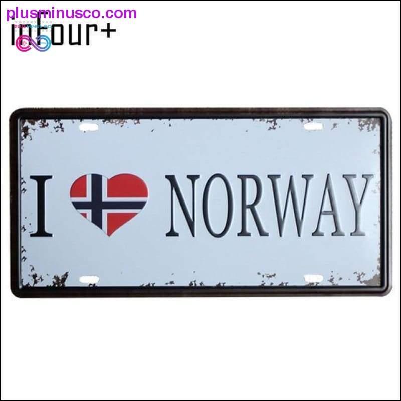I Love FINLAND Plate Metal Plate Car Number Tin Sign Bar Pub - plusminusco.com