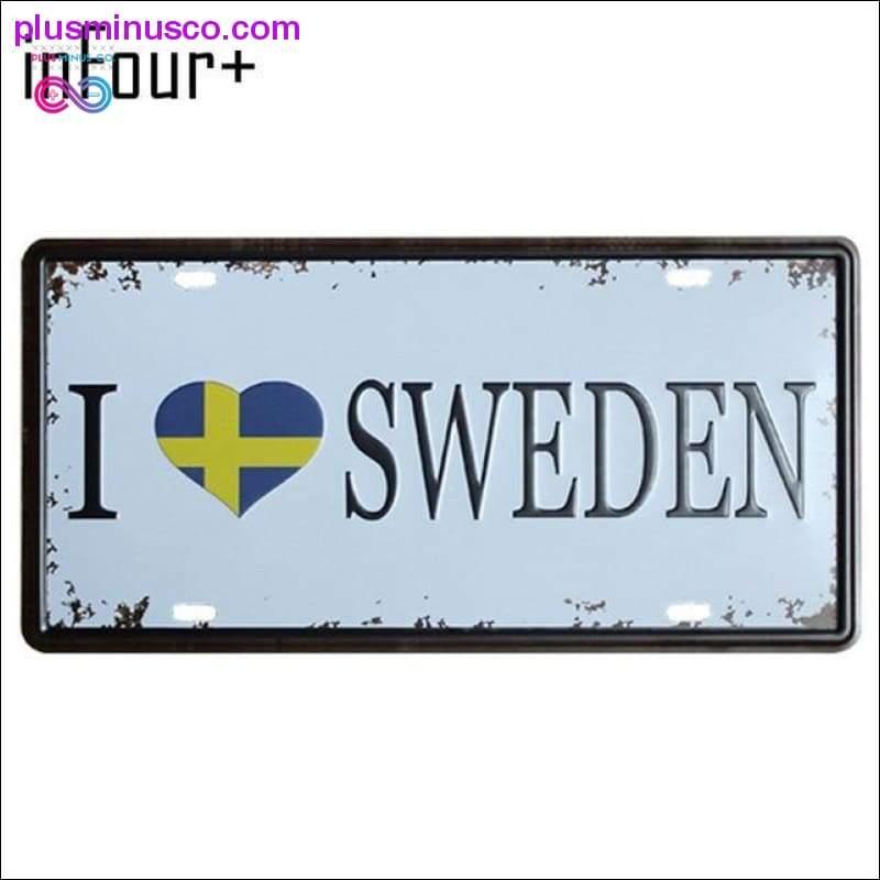 I Love FINLAND Plate Metal Plate Car Number Tin Sign Bar Pub - plusminusco.com