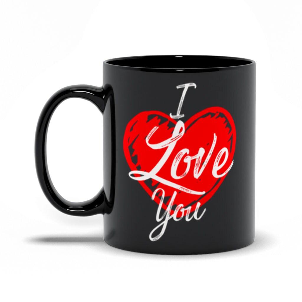 Ich liebe dich | Schwarze Tassen zum Valentinstag - plusminusco.com
