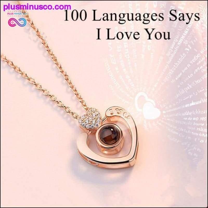 Rakastan sinua Projection Heart -kaulakoru 100 kielellä - plusminusco.com