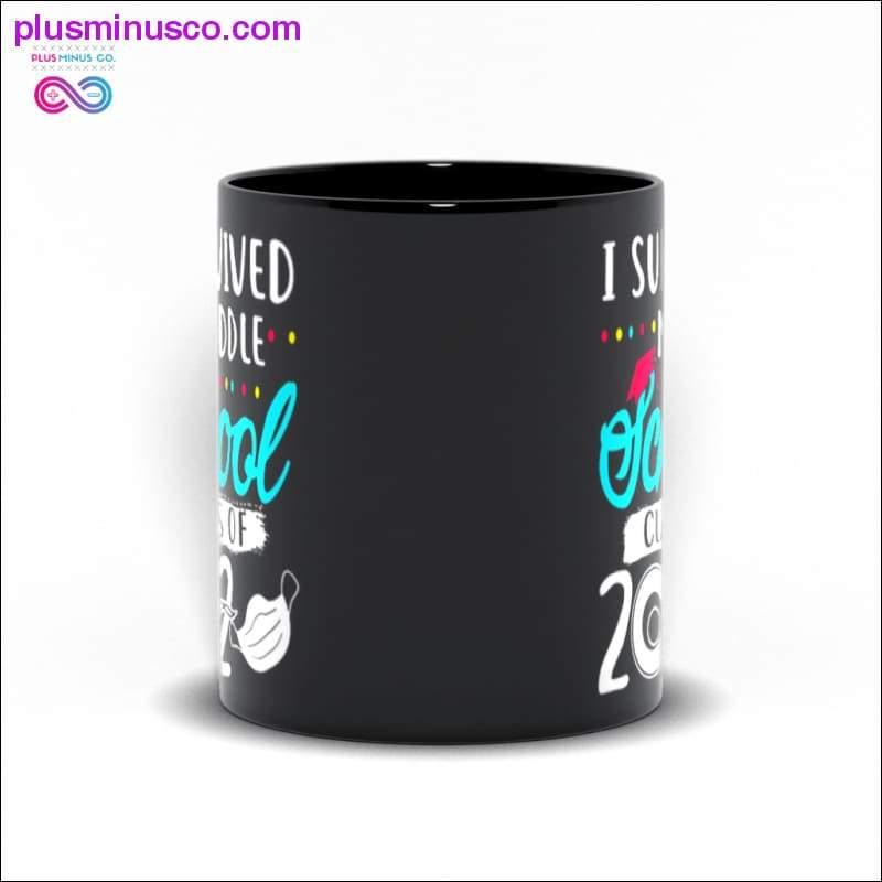 I survived middle school class of 2020 Black Mugs - plusminusco.com