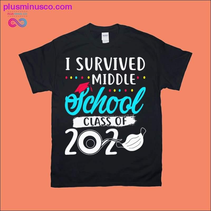 Jeg overlevede mellemskoleklassen i 2020 T-shirts - plusminusco.com