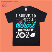 Jeg overlevde ungdomsskolen i 2020 T-skjorter - plusminusco.com