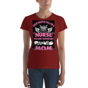 Nurse and Mom, Women's short sleeve t-shirt at Plusminusco || On Sale Now,Nurse Shirt, Nursing School T Shirt, Nursing School Tee, calls me mom nurse, Nurse and Mom, nurse gift ideas, nurse mom gift, nurse mom gifts, Nurse Mom Tee, nurse mom tshirt, Nurse Tee, short sleeve Tee, wife mom nurse, women short sleeve, Women T-Shirt, Yoga Tee - plusminusco.com