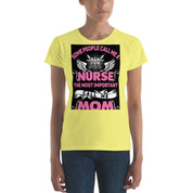 Nurse and Mom, Women's short sleeve t-shirt at Plusminusco || On Sale Now,Nurse Shirt, Nursing School T Shirt, Nursing School Tee, calls me mom nurse, Nurse and Mom, nurse gift ideas, nurse mom gift, nurse mom gifts, Nurse Mom Tee, nurse mom tshirt, Nurse Tee, short sleeve Tee, wife mom nurse, women short sleeve, Women T-Shirt, Yoga Tee - plusminusco.com
