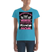 Nurse and Mom, Women's short sleeve t-shirt at Plusminusco || On Sale Now,Nurse Shirt, Nursing School T Shirt, Nursing School Tee, calls me mom nurse, Nurse and Mom, nurse gift ideas, nurse mom gift, nurse mom gifts, Nurse Mom Tee, nurse mom tshirt, Nurse Tee, short sleeve Tee, wife mom nurse, women short sleeve, Women T-Shirt, Yoga Tee - plusminusco.com