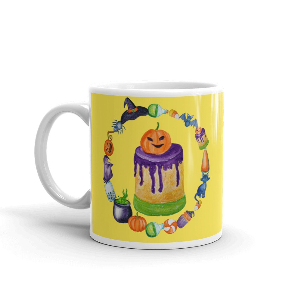 Helovino puodelis, Helovinas 2021 m., Mielas Helovino puodelis, Moliūgas, Raganos, Helovino simbolių puodelis, Helovino tematikos keraminis puodelis, pagal užsakymą pagaminti puodeliai – plusminusco.com