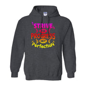 Strive for progress not perfection Hoodies (No-Zip/Pullover), Motivational Tshirt, Gym Shirt,Gym Motivation,Motivation Shirt, Motivation Be Kind, Be The Light, Choose Peace, Cute Womens Shirt, Motivation, not perfection, Positive Quotes, Positive Vibes, Rainbow Shirt, Slogan Tee, Strive for progress, Women Graphic Tee, Yoga Shirt - plusminusco.com