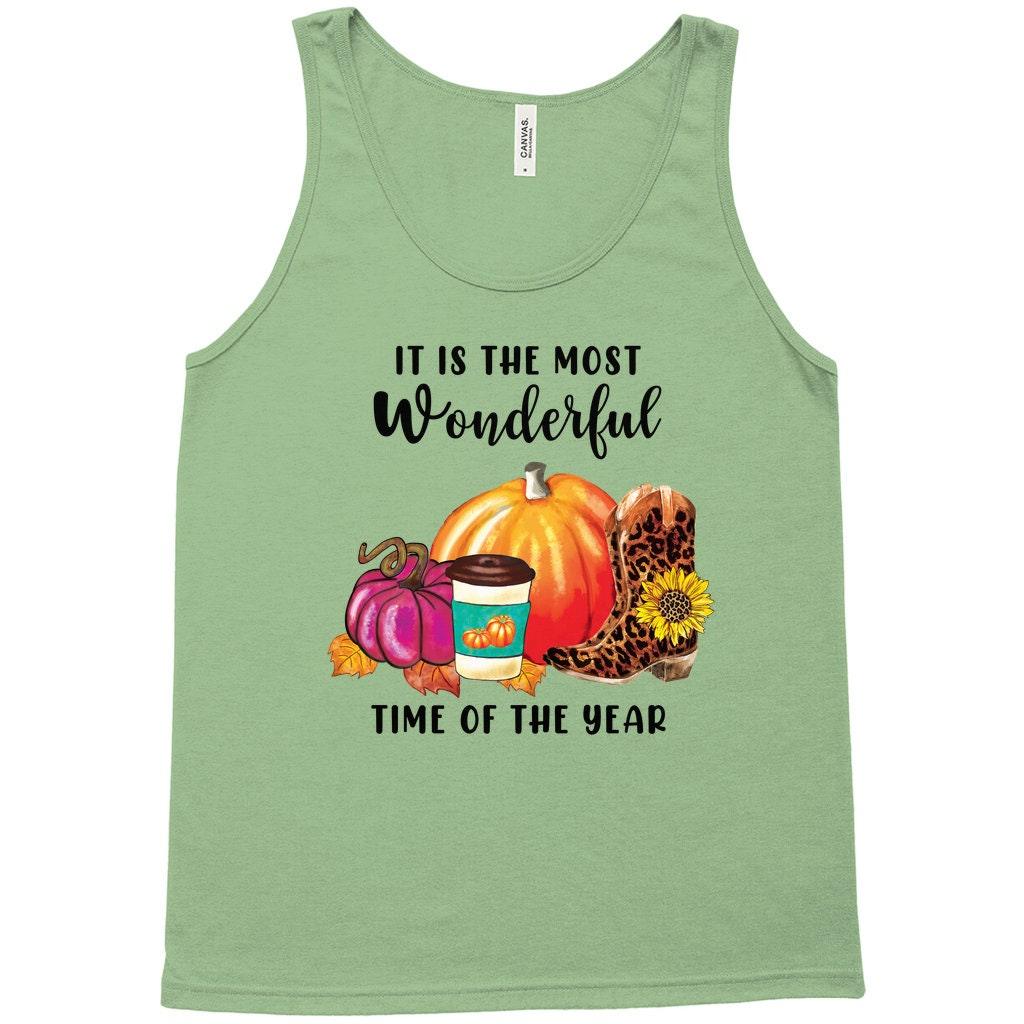 Its the most wonderful time of the year Tank Tops Autumn T-Shirts, fall colors tee, fall tee, fall time of year, its cold outside, Its Fall, its fall yall shirt, its Most wonderful, most wonderful time, pumpkin latte tee, T-Shirts, time of the year tee, wonderful time tee - plusminusco.com