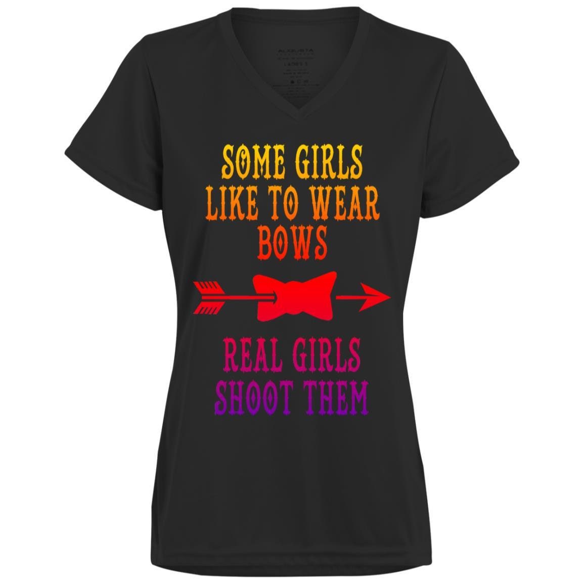 Some girls like to wear bow Ladies&#39; Wicking T-Shirt - plusminusco.com