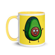 Green Avocado with yellow background Avocado mug, funny avacado mug, avocado lover, avocado coffee mug, with Color Inside avocado coffee mug, avocado gift, avocado gifts, avocado love, avocado lover, avocado lover gift, avocado lover mug, Avocado mug, cute avocado mug, funny avacado mug, i love avocados, vegan mug, yellow background - plusminusco.com