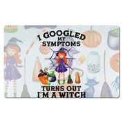 i googled my symptoms and turns out i am witch desk Mats and turns out i am, black halloween, custom desk mat, googled my symptoms, Halloween gift, Halloween ideas, Its never too early, large desk pad, orange halloween, Pumpkin Desk Mats, pumpkin spice season, Scary Little, spice too late - plusminusco.com