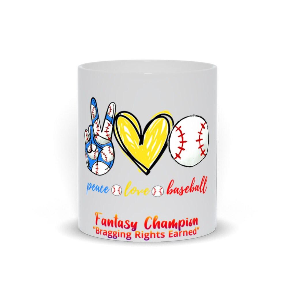 Peace Love Baseball ,Baseball Mug , Baseball Mom,Baseball Birthday Party, Baseball Gifts for Boys Baseball champ, baseball coffee mug, baseball league cup, Baseball Life Mugs, Fantasy baseball, fantasy champion - plusminusco.com