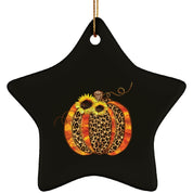 Helovīna ķirbju tēmas keramikas zvaigžņu ornaments, Helovīna dekorēšana, Helovīna kulonu kaklarota, Helovīna ķirbju dizains - plusminusco.com