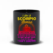 I Am A Scorpio Woman I Was Born With My Heart On My Sleeve Black Mugs corpio astrology, gift for scorpio, I Am A Scorpio, scorpio astrology, Scorpio Black Mugs, scorpio gifts, Scorpio T-Shirts, scorpio tee, Scorpio Woman, scorpio zodiac sign, Sleeve Black Mugs, zodiac travel mug - plusminusco.com